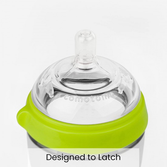 Comotomo 8 oz sales baby bottle green